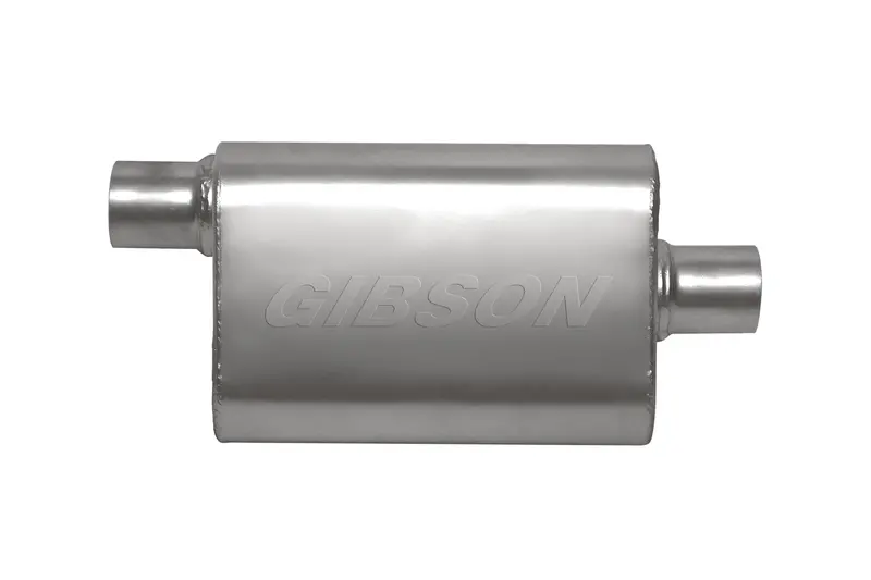 Gibson Performance Stainless Steel Superflow Oval Muffler – Offset/Center Exit Design 1