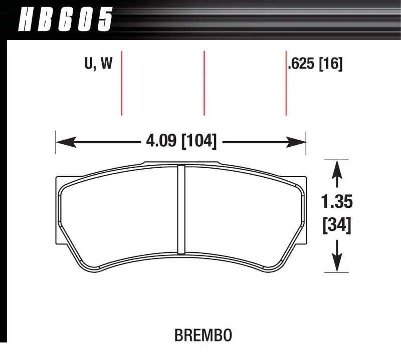 Hawk Hb605W625 Dtc-30 High-Performance Brake Pads For Brembo Systems 1