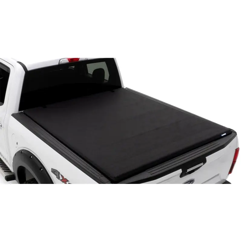 Lund Genesis Roll-Up Tonneau Cover – Black Leather-Texture Design, No Installation Kit Required 1