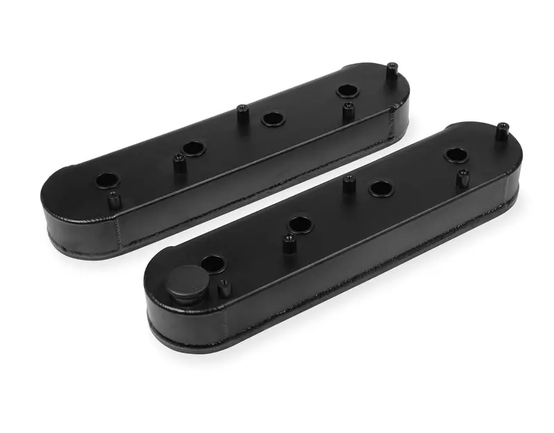 Mr. Gasket 6827Bg Pair Of Black-Anodized Aluminum Valve Covers With Oem Coil Mounts 1
