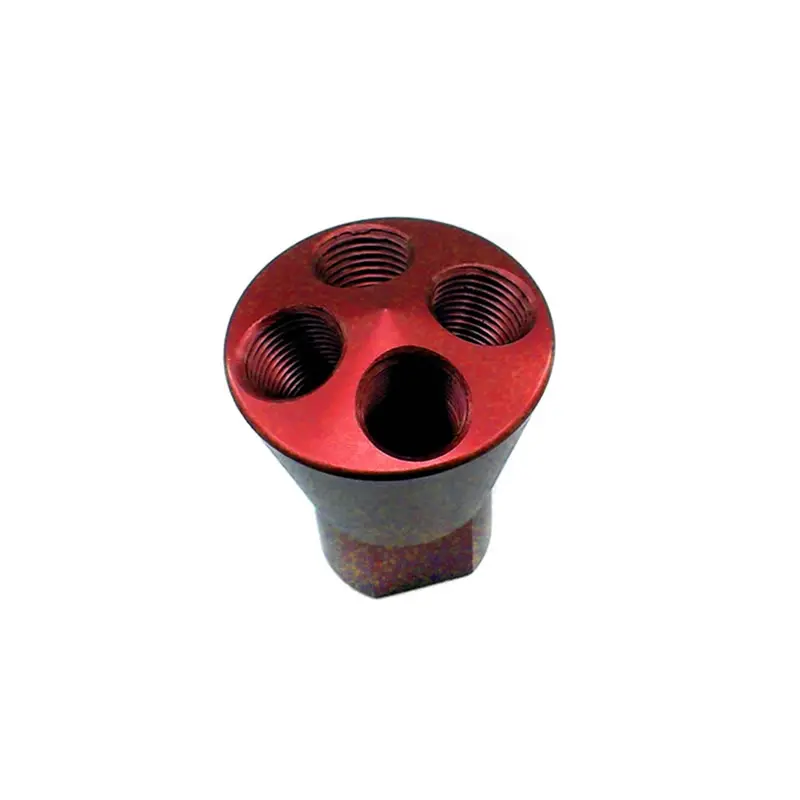Nitrous Express 15011 Four-Port Red Showerhead Distribution Block 1