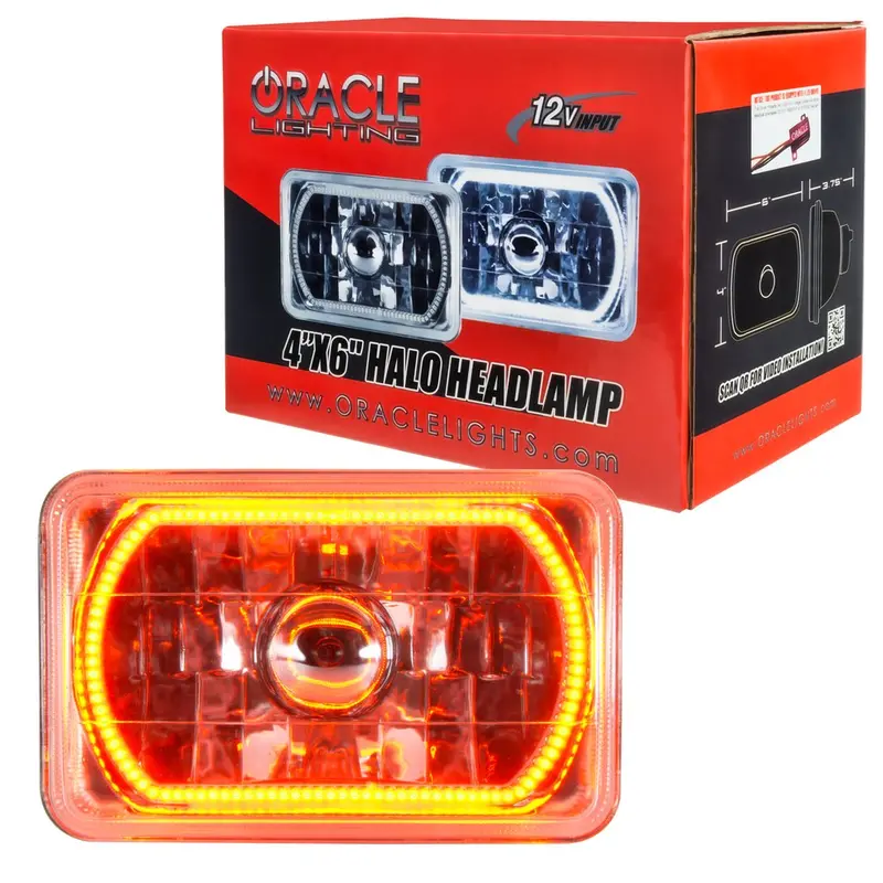 Oracle Lighting 6909-005 Pre-Wired 4X6-Inch Amber Sealed Beam Headlights 1
