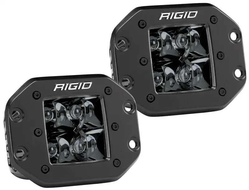 Rigid Industries 212213Blk D-Series Pro Midnight Spot Light Pair – Flush-Mount Design 1