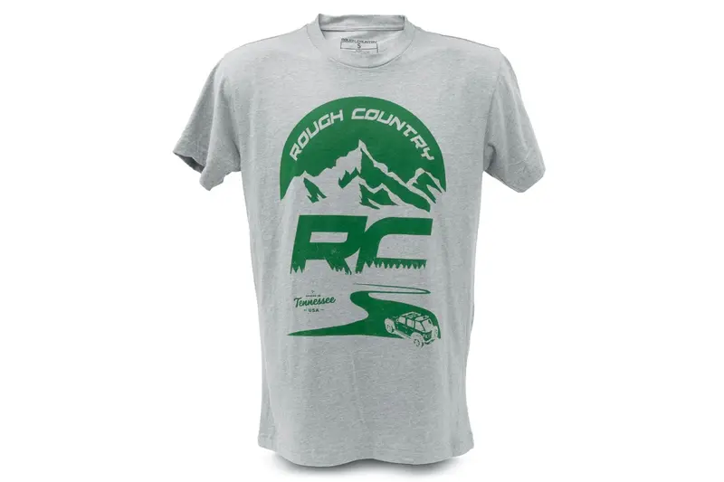 Rough Country 84093Sm Rough Country T-Shirt - Rc Mountains - Gray - Sm 1